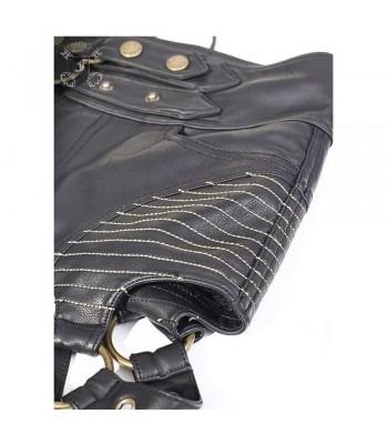 Women's Black Steampunk High Waist Shorts Leather Blitzkrieg Short Pants